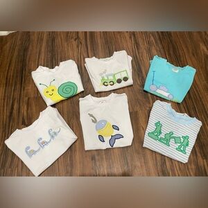 Stitchy Fish Short Sleeve Smocked/Appliqué Shirts - 4T